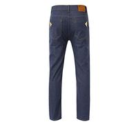 Jeans da uomo slim fit, elasticizzati, in denim, traspiranti, dritti, leggeri, casual, con tasche laterali, comodi pantaloni da salotto per uso quotidiano e vacanze, BU1., 48