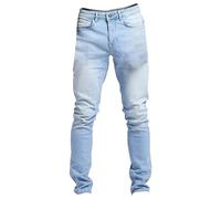 Jeans da uomo stretch Regular Fit pantaloni da jogging da uomo in cotone sottile skinny jeans a vita alta jeans elasticizzati tinta unita jeans da motociclista eleganti pantaloni da lavoro per il