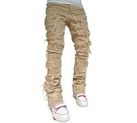 Jeans da uomo svasati, stile casual, elasticizzati, alla moda | Jeans slim fit, resistenti, traspiranti, comodi, sportivi, per il tempo libero e il lavoro