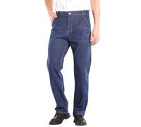 Jeans da uomo, taglie grandi, in denim, a vita alta, con tasche, jeans a gamba dritta, jeans elasticizzati, retrò, per il tempo libero, lunghi, leggeri, durevoli, Blu, 6XL