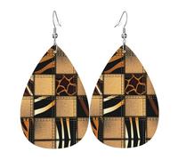 Jeans Denim Patchwork Piercing Orecchini a Goccia Set di Orecchini In Pelle Alla Moda Pendenti Cerchio Per Le Donne Festa di Compleanno Gioielli