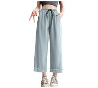 Jeans Donna Baggy, Jeans Elasticizzati Donna Palazzo Gamba Dritti Wide Leg Lunghi Pantalone Y2k Hiphop Danza Casuale Harajuku Koreanische Streetwear Jeans Donna Vita Alta per Uso Quotidiano