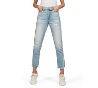 Jeans donna G-Star 3301 frange Rp High Straight Ankle, blu vintage Destroy, W27