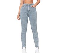 Jeans Donna Skinny, Jeans Elasticizzati Donna Curvy Casual Con Controllo Pancia Skinny Yoga Pants Alta Elasticità Morbido Pantaloni Fitness a Campana Jeans Da Donna Con Stampa Per Ogni Occasione