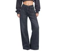 Jeans Donna Vita Alta Pantaloni Elasticizzati Modello Sigaretta Jeans Curvy Bootcut Gamba Diritti Push Up per Fitness Sport Tempo Libero Casa Pigiama Pantalone con Elastico in Vita