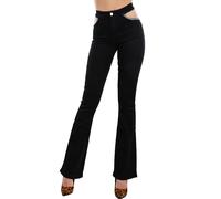 Jeans donna zampa campana flare oblò catena aderenti pantaloni TOOCOOL SA6251