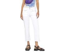 Jeans Donne R13 Kick Fit 29 Bale Bianchi Slim Svasati A Taglio Corto RRP499