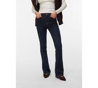 Jeans Flare, vita standard Blu S / L30 Tinta unita
