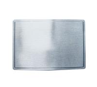 JEAN'S FRIEND Fibbia per cintura in bianco rettangolare stile vintage per incisione, Argento anticato., Large