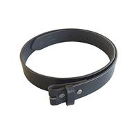 JEAN'S FRIEND New Classic Black Genuine Leather Belt Cinture Solid Real Leather Belt Cinture Gurtel (XL 49 inch 125 cm)