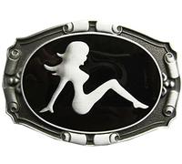 JEAN'S FRIEND New Vintage Truck Mud Flap Girl Enamel Belt Buckle Fibbia per cintura