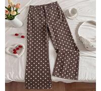 Jeans in denim da donna a gamba larga con stampa a pois, casual e morbidi, per autunno/inverno, stile casual formale Y2K business country, carini, cowgirl vintage, back to school 25,26,27,28,29,30Geom