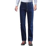 Jeans invernali da uomo, jeans termici, pantaloni da neve, bootcut in denim, foderati in pile, classici pantaloni termici, elasticizzati, casual, per lavoro, tutti i giorni