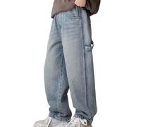 Jeans Invernali Ragazzo, Pantaloni Denim Casual Larghi per Ragazzi Comodi e Resistenti per Stagione Autunnale