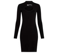 Jeans Karl Lagerfeld Donna Abito In Maglia A Maniche Lunge Con Logo Vestibilità Bodycon, Nero, S