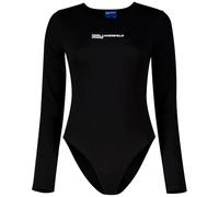 Jeans Karl Lagerfeld, Donna, Body A Maniche Lunge, Scollo Girocollo, Vestibilità Aderente, Nero, L