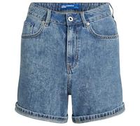 Jeans Karl Lagerfeld, Donna, Pantaloncini In Denim A Vita Alta, Vestibilità Regolare, Blu Marmo Medio, 24