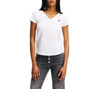 Karl Lagerfeld Jeans Slim Short Sleeve Logo Tee T-Shirt, Bianco, S Donna