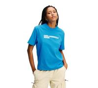 Jeans Karl Lagerfeld, Donna, T-Shirt Essential Logo A Maniche Corte Regolari, Vestibilità Regolare, Blu, S
