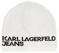 Jeans Karl Lagerfeld, Uomo, Berretto Con Logo A Strato Singolo, Bianco, One size