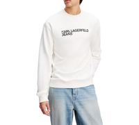 KARL LAGERFELD JEANS Regular Essential Logo Sweat Maglia di Tuta, Bianco, M Uomo