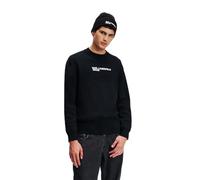KARL LAGERFELD JEANS DA UOMO, MAGLIONE CON LOGO, NERO, TAGLIA S