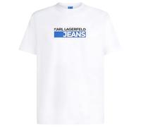 Jeans Karl Lagerfeld, Uomo, T-Shirt Con Logo A Maniche Corte Slim, Vestibilità Slim, Bianco, L