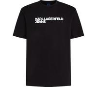 KARL LAGERFELD JEANS, Uomo, T-Shirt Con Logo Essenziale A Maniche Corte Regolari, Vestibilità Regolare, Nero, L