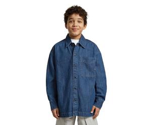 Jeans Knit pvt Ltd Boxy Fit Shirt LS Camicia, Blu (D29645-01-j155), 12 Anni Bambini e Ragazzi