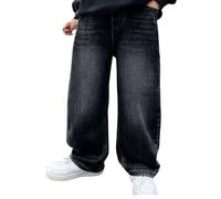 Jeans Larghi per Ragazzi, Pantaloni Cargo per Adolescenti, Pantaloni Larghi in Denim con Tasche, Y2K, Vita Elastica Bambini