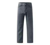 Jeans Larghi Uomo Cargo Jeans da Uomo Moda con Design Ampio Dritto in Tessuto Traspirante e Confortevole per Un Semplicemente Elegante (Grey, M)