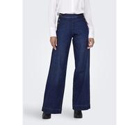 Jeans larghi, vita alta Blu 44 (IT) - W31 L32 (US) Tinta unita