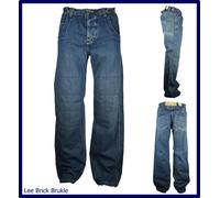 jeans lee da uomo larghi toppe denim con gamba larga hip hop baggy w32 w33 w34