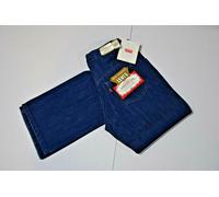 Jeans Levi's 566 sta-prest blu modello zampa chiusura zip colore scuro