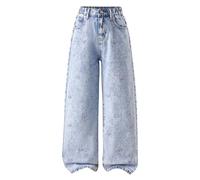 Jeans Lunghi per Ragazze Pantaloni in Denim Palazzo Larghi Gamba Larga Baggy Wide Leg Dritti Ragazza Vita Alta Casual Moda Pantalone Y2K Streetwear a Pants Stile retrò da Strada