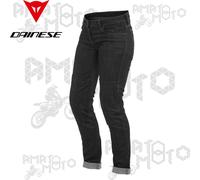 JEANS MOTO DONNA PROTEZIONI GINOCCHIO PANTALONE LADY DENIM SLIM DAINESE