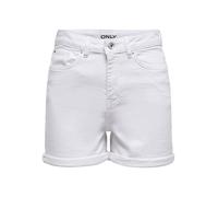 ONLY Onljosephinestretch Shorts DNM Azg Noos Pantaloncini in Jeans con vestibilità Normale e Passanti per Cintura, Bianco Denim, S Donna