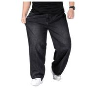 Jeans oversize - Jeans da uomo, elasticizzati, a vita alta, elasticizzati, dritti, in denim, per il tempo libero, pantaloni cargo, c, XXXXXXXXL