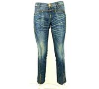 JEANS PANTALONE TAKE TWO REXANNE ADERENTE DONNA VITA BASSA LAVAGGI CERNIERA CAVI