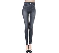 Jeans skinny da donna a vita alta, jeans elasticizzati per le donne Petite, leggings in denim morbido, pantaloni a matita versatili alla moda, eleganti pantaloni lunghi da lavoro, slim fit, Jeggings
