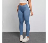 Jeans skinny dalle linee snellenti, in vita alta, casual e alla moda per le donne L,M,S,XSColore unicoDenim