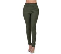Jeans skinny elasticizzati per le donne Petite, Mom Jeans, comodi pantaloni lunghi slim fit, pantaloni jeans a vita alta, pantaloni skinny tinta unita con tasche Pantaloni della tuta leggeri con gambe