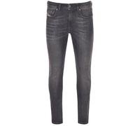 Jeans Skinny In Denim Di Cotone Per Uomo Diesel Sleenker Neri UK 30 - 34
