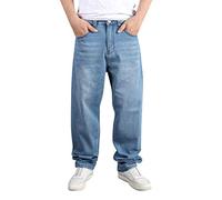 Jeans Skinny Uomo - Pantaloni da Uomo Modelli Larghi Casual Hip Hop Street Dance Comodi e Moderni per Lo Stile Urbano Quotidiano con Design Ampio e Confortevole