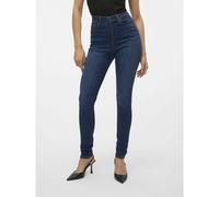 Jeans Skinny, vita alta Blu S / L32 Tinta unita