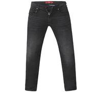 Jeans Stretch Tapered Fit Da Uomo D555 In Grigio Stonewash (Benson) 40 - 60