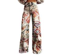 Jeans Svasato in Denim Gamba Dritta Tinta Unita Vita Alta Pantaloni Diritti con Tasche Classico Elasticizzati Pantalone High Rise Curvy Y2k Casual Jeggings da Donna Baggy Allentato Sigaretta Colorati