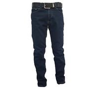 Jeans Uomo 5 Tasche Invernale Imbottito in Pile Caldo Foderato Elastico 46-60 Termico Chiaro a Vita Alta Denim (IT, Numero, 52, Regular, Regular, Scuro)