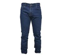 Jeans Uomo 5 Tasche Invernale Imbottito in Pile Caldo Foderato Elastico 46-60 Termico Chiaro a Vita Alta Denim (62 - Denim)