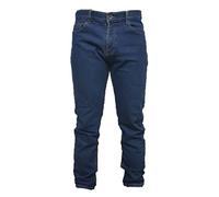 Jeans Uomo 5 Tasche Invernale Imbottito in Pile Caldo Foderato Elastico 46-60 Termico Chiaro a Vita Alta Denim (5 6, Denim)